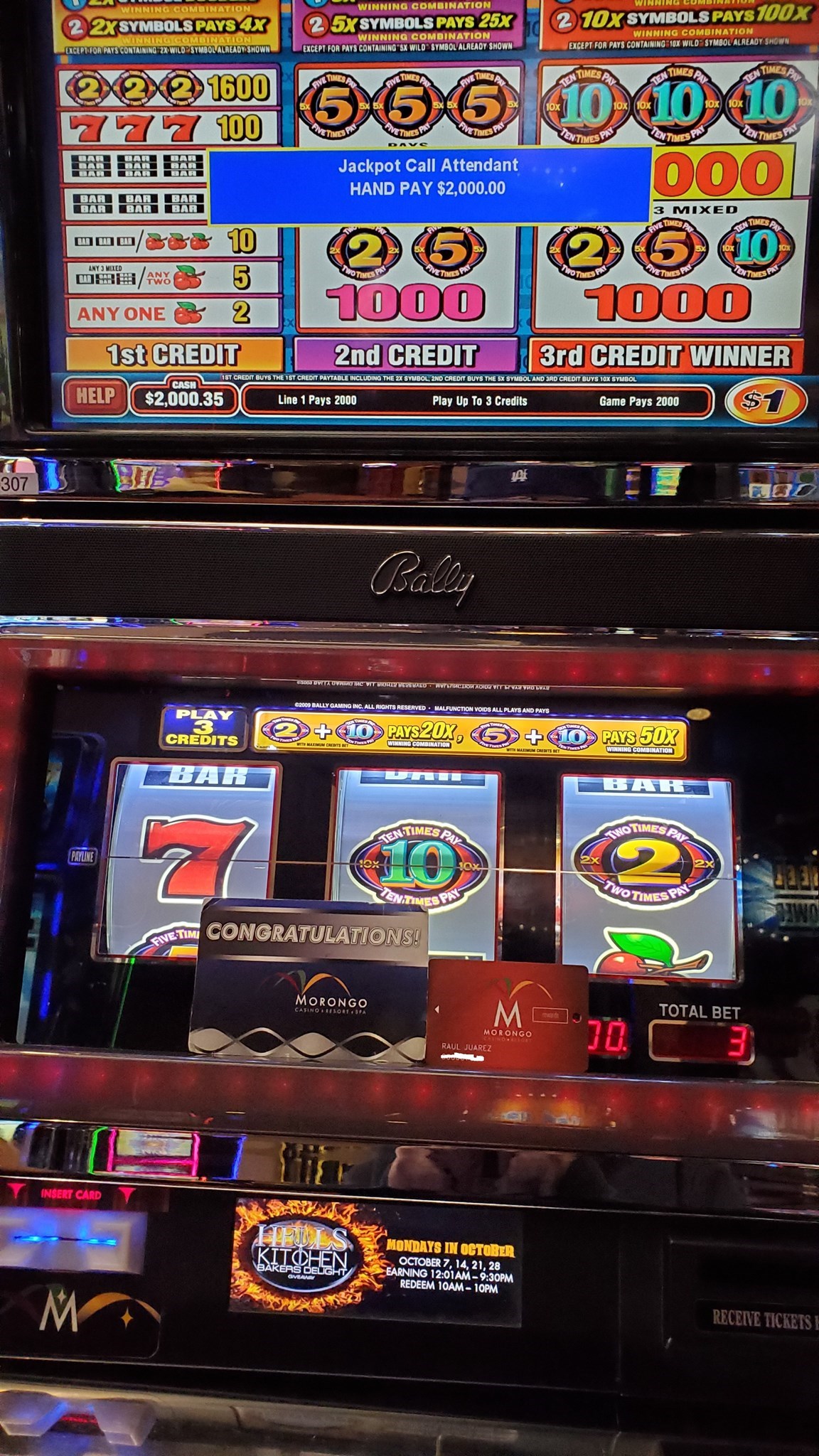 Bonus Times Slot Machine by Bally Technologies